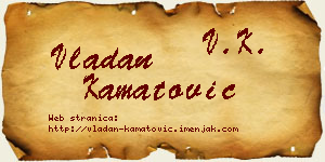 Vladan Kamatović vizit kartica